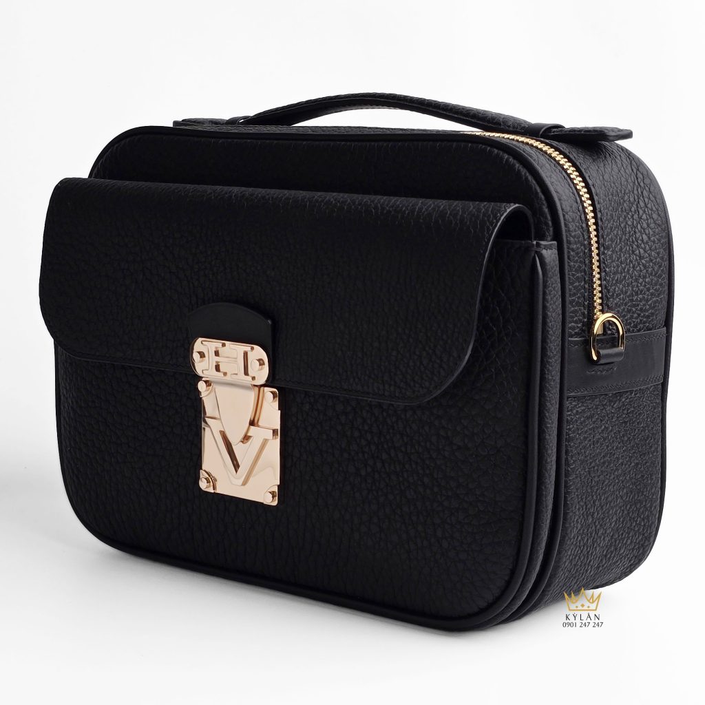 Kỳ Lân Luxury tui xach da togo dinh logo hv vang au750 5 1 Túi xách da Togo đính logo HV vàng nguyên khối Au750