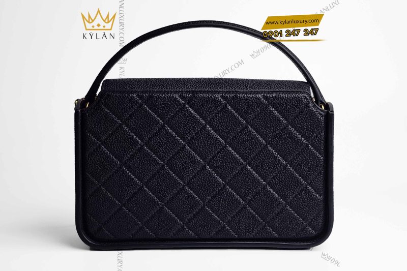 Túi xách nữ da Togo đính logo vương miện