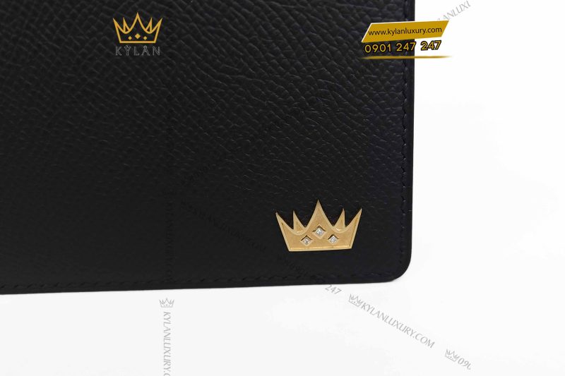 Ví nam da Epsom đính logo vương miện