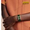 Hermes Heure H Watch 21mm mặt đá malachite