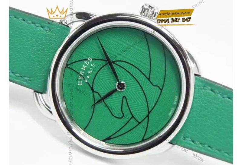 Hermès Arceau Casaque 'Cavales' 36mm mặt số tráng men
