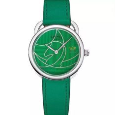 Hermès Arceau Casaque 'Cavales' 36mm mặt số tráng men