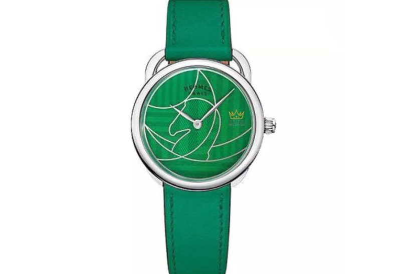Hermès Arceau Casaque 'Cavales' 36mm mặt số tráng men