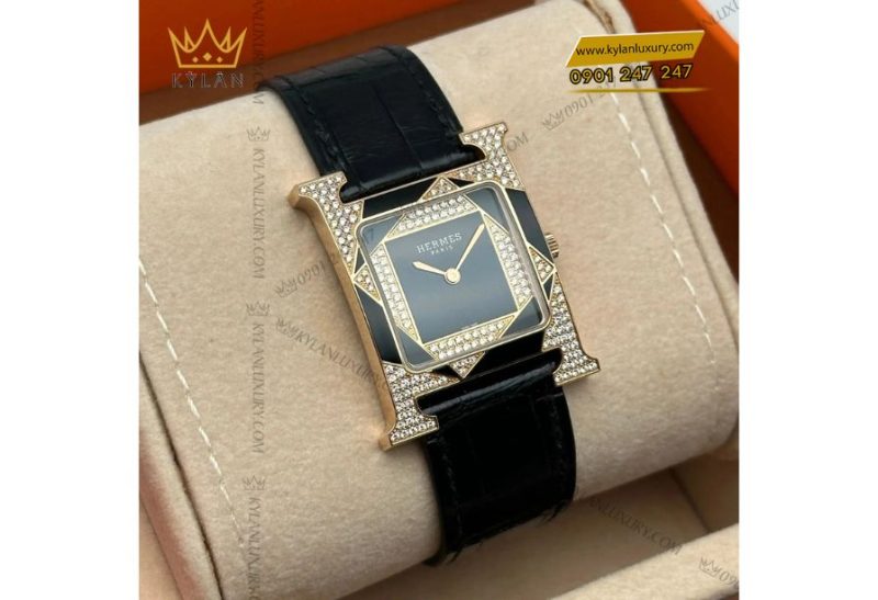 Đồng Hồ Hermès Heure H Perspective đính 118 viên kim cương lấp lánh