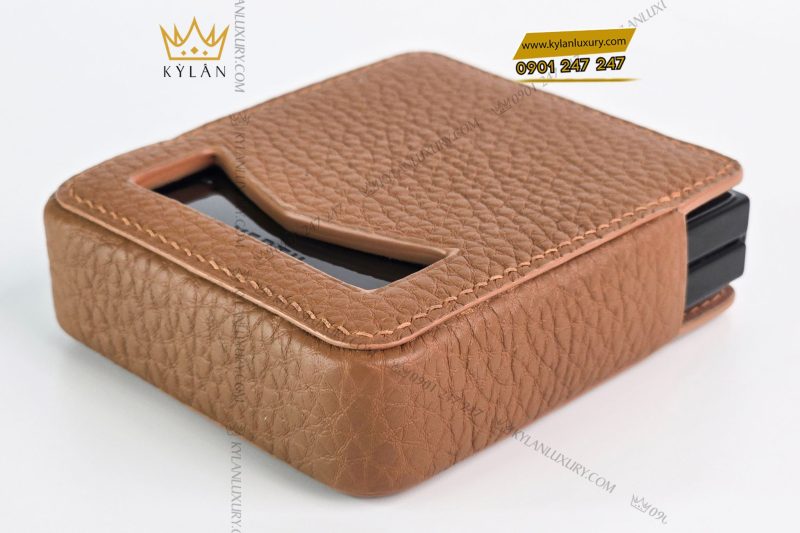 Bao da điện thoại Vertu Ironflip da Togo màu nâu