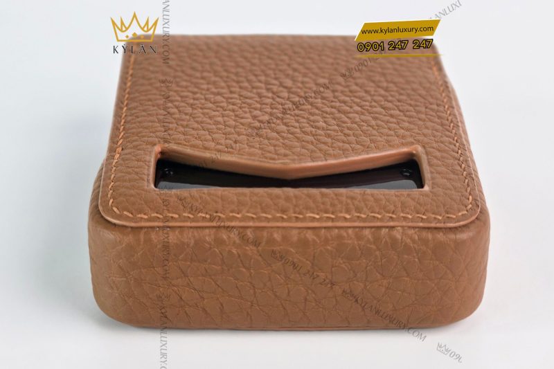 Bao da điện thoại Vertu Ironflip da Togo màu nâu