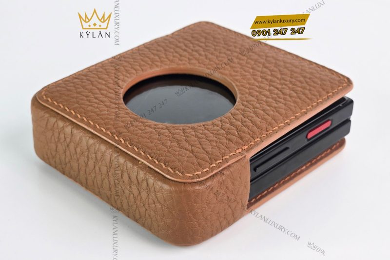 Bao da điện thoại Vertu Ironflip da Togo màu nâu