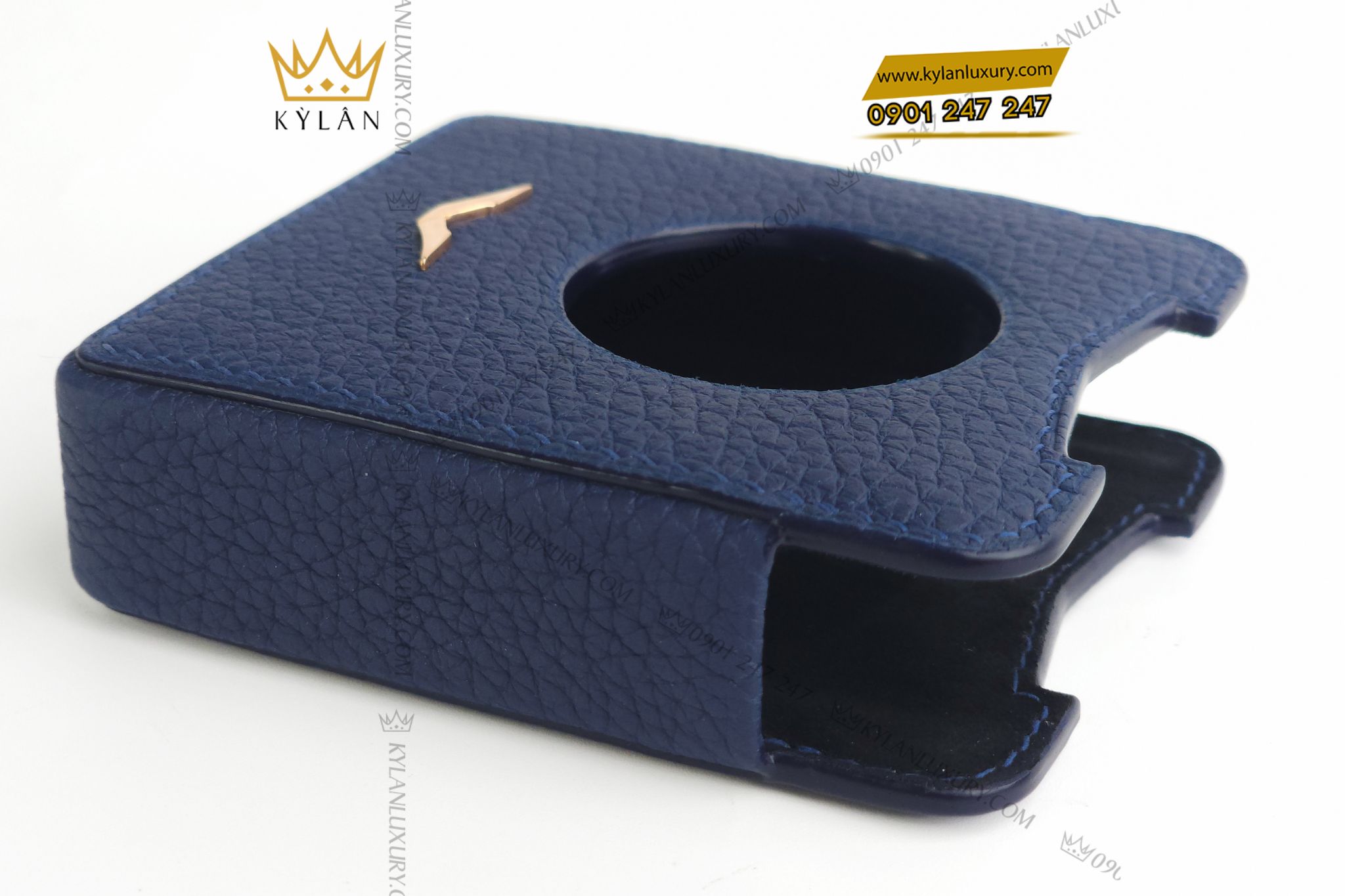Kỳ Lân Luxury Bao da dien thoai man hinh gap Vertu Ironflip da Togo mau xanh blue 7 Bao da điện thoại màn hình gập Vertu Ironflip da Togo màu xanh blue