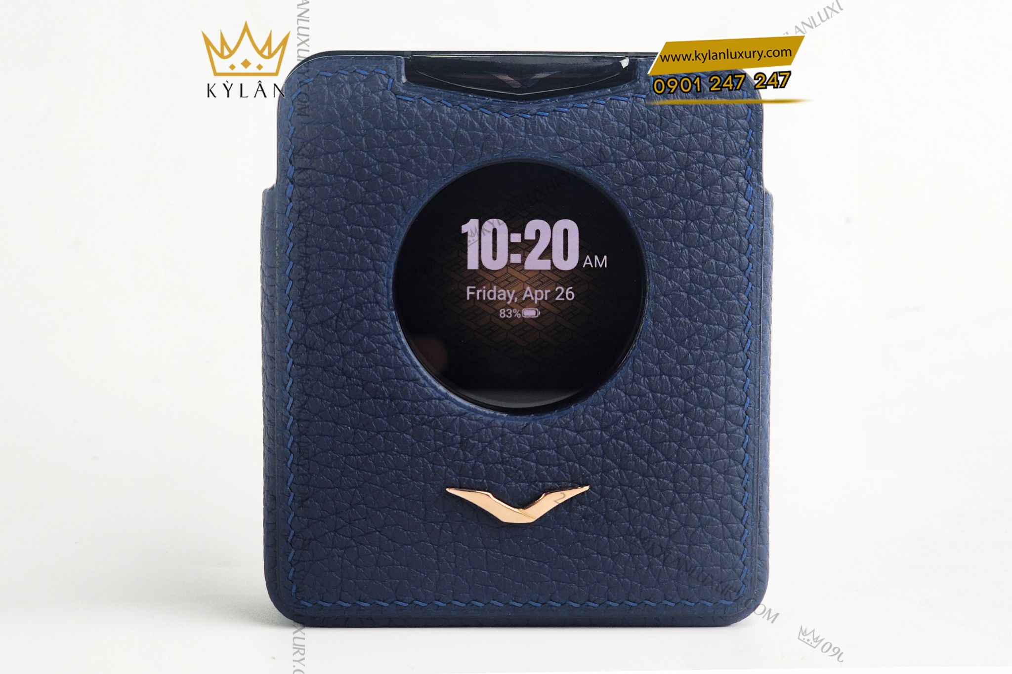Kỳ Lân Luxury Bao da dien thoai man hinh gap Vertu Ironflip da Togo mau xanh blue 8 Bao da điện thoại màn hình gập Vertu Ironflip da Togo màu xanh blue