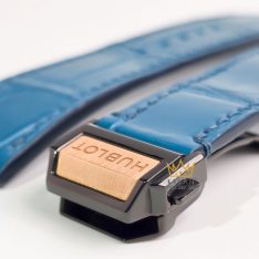 Dây đồng hồ Hublot da cá màu xanh