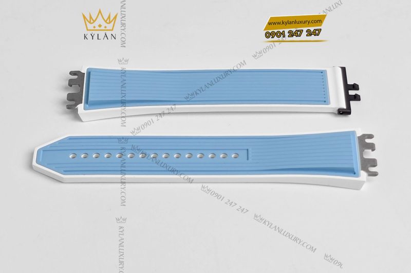 Dây đồng hồ Hublot dây cao su màu xanh