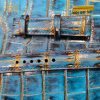 Dây đồng hồ da cá sấu màu xanh