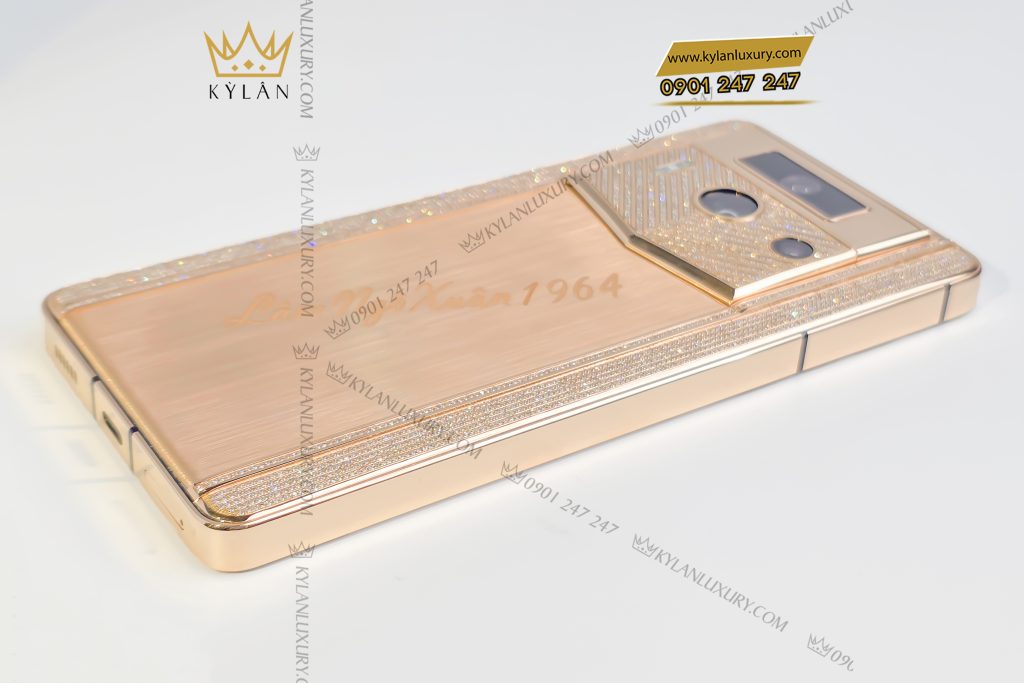 Kỳ Lân Luxury Dien thoai Metavertu 2 custom vang nguyen khoi Au750 dinh kim cuong 11 Điện thoại Metavertu 2 custom vàng nguyên khối Au750 đính kim cương