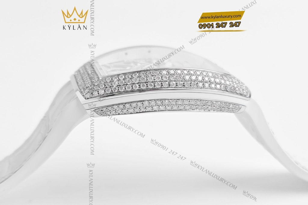 Đồng hồ Franck Muller Vanguard Lady White Full Diamond V32 QZ 4 Kỳ Lân Luxury Dong ho Franck Muller Lady White Full Diamond V32 QZ 2 Đồng hồ Franck Muller Vanguard Lady White Full Diamond V32 QZ