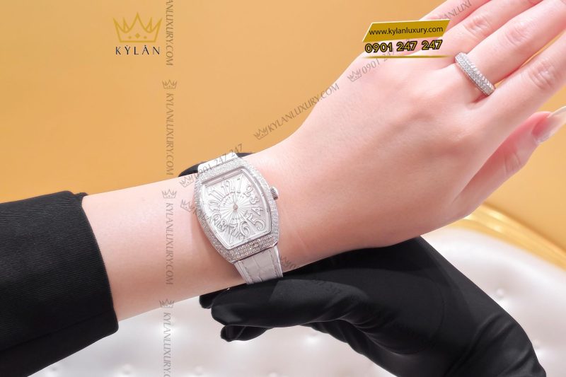 Đồng hồ Franck Muller Vanguard Lady White Full Diamond V32 QZ