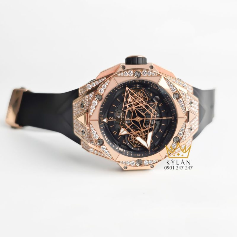 Đồng hồ Hublot Big Bang Sang Bleu II King Gold Pave 45mm