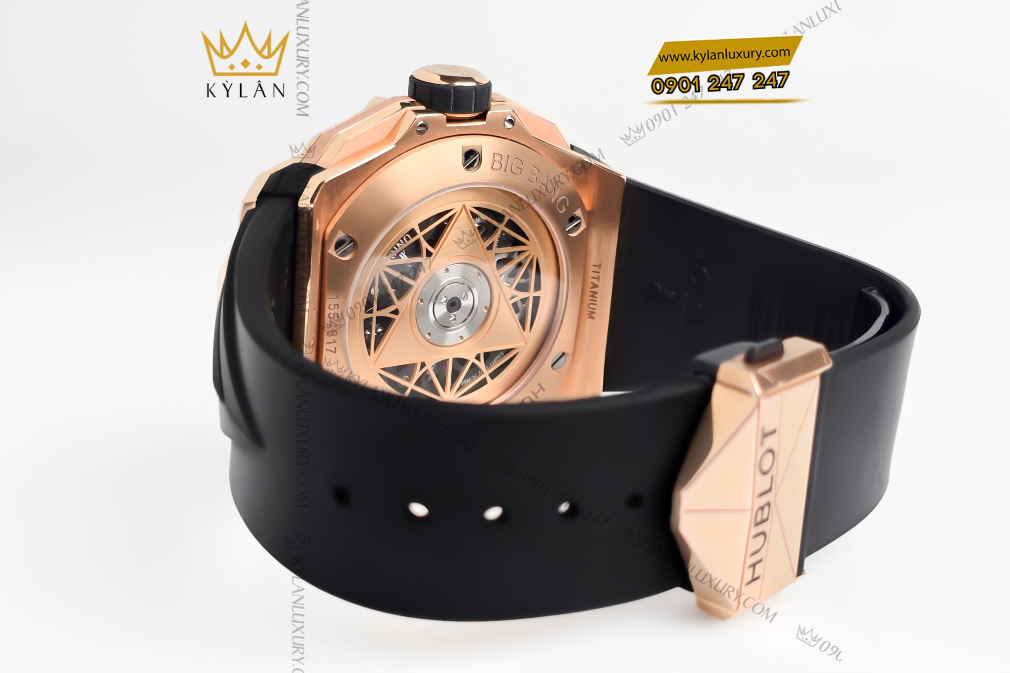 Kỳ Lân Luxury Dong ho Hublot Big Bang Sang Bleu II King Gold Pave 45mm 14 Đồng hồ Hublot Big Bang Sang Bleu II King Gold Pave 45mm