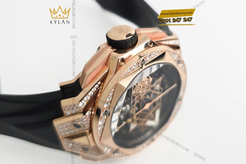 Đồng hồ Hublot Big Bang Sang Bleu II King Gold Pave 45mm