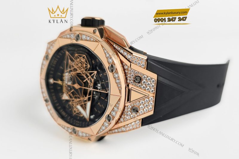 Đồng hồ Hublot Big Bang Sang Bleu II King Gold Pave 45mm