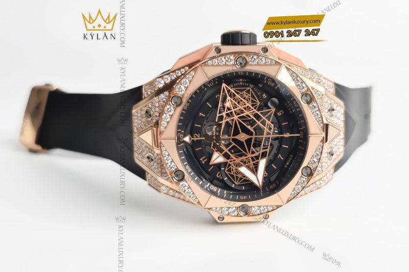 Đồng hồ Hublot Big Bang Sang Bleu II King Gold Pave 45mm