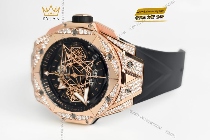 Đồng hồ Hublot Big Bang Sang Bleu II King Gold Pave 45mm