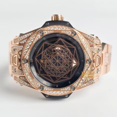 Đồng hồ Hublot Big Bang Sang Bleu King Gold Pave custom dây 39mm