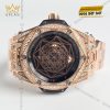 Đồng hồ Hublot Big Bang Sang Bleu King Gold Pave custom dây LDH 39mm