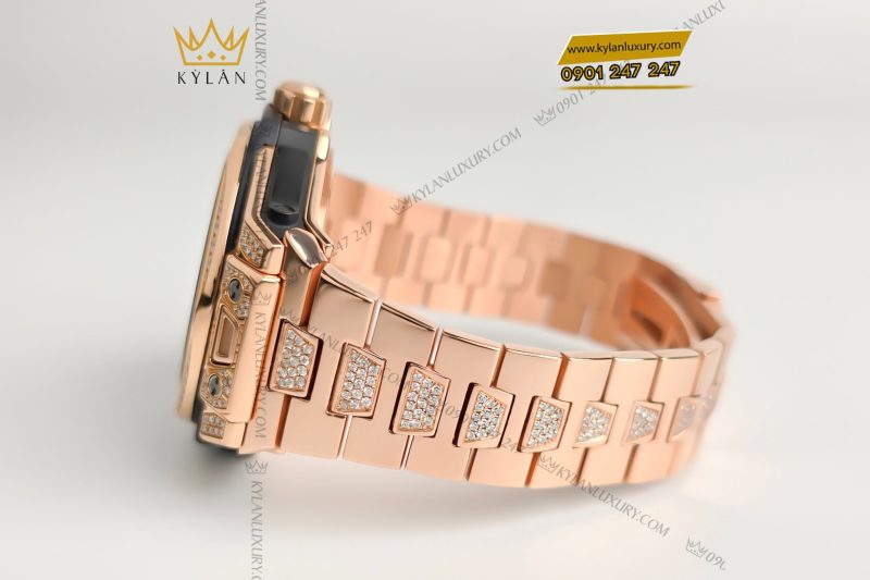 Đồng hồ Hublot Big Bang Sang Bleu King Gold Pave custom dây LDH 39mm