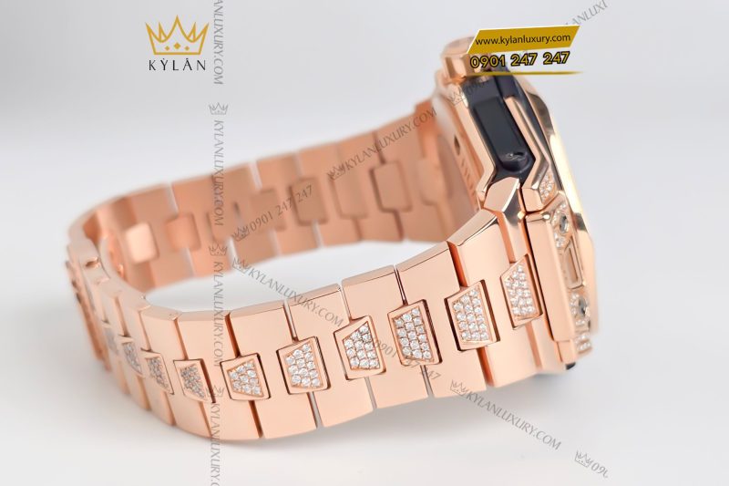Đồng hồ Hublot Big Bang Sang Bleu King Gold Pave custom dây LDH 39mm