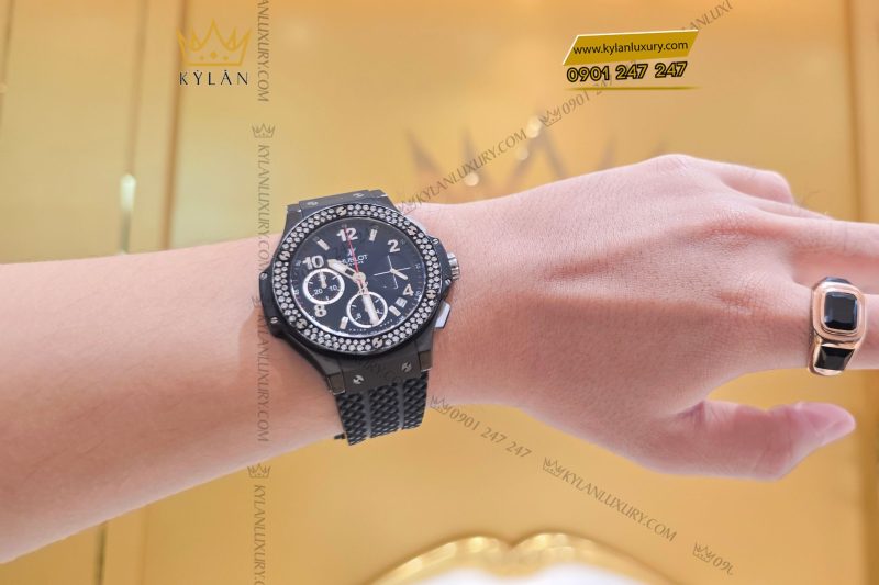 Đồng hồ Hublot BigBang Chronograph Black Magic Ceramic Diamonds 41mm