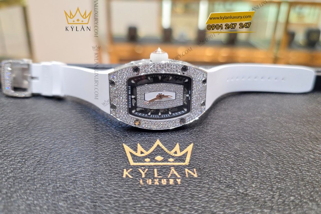 Kỳ Lân Luxury Dong ho Richard Mille RM 07 01 White Gold Diamond Pave 11 Đồng hồ Richard Mille RM 07-01 White Gold Diamond Pave
