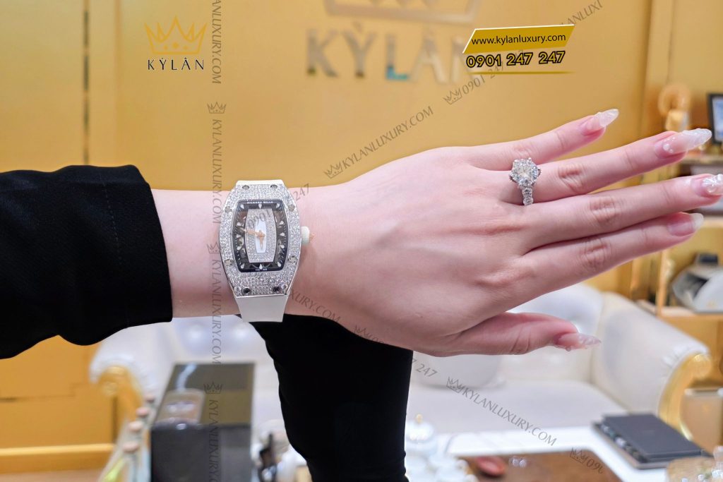 Kỳ Lân Luxury Dong ho Richard Mille RM 07 01 White Gold Diamond Pave 13 Đồng hồ Richard Mille RM 07-01 White Gold Diamond Pave
