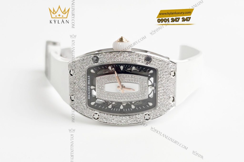 Kỳ Lân Luxury Dong ho Richard Mille RM 07 01 White Gold Diamond Pave 2 Đồng hồ Richard Mille RM 07-01 White Gold Diamond Pave