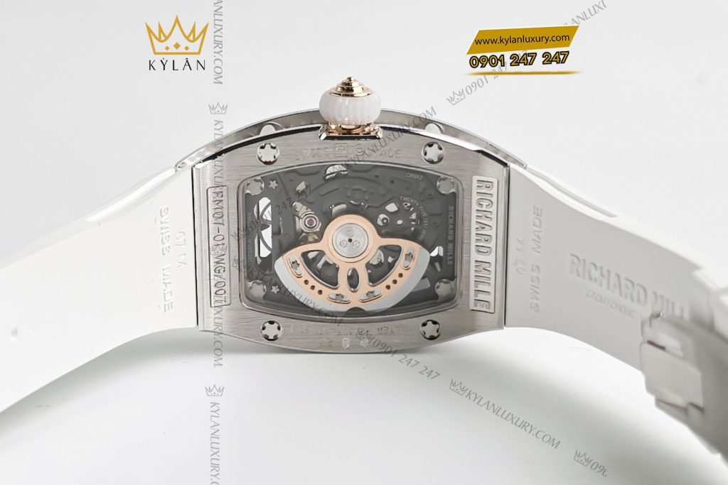 Kỳ Lân Luxury Dong ho Richard Mille RM 07 01 White Gold Diamond Pave 3 Đồng hồ Richard Mille RM 07-01 White Gold Diamond Pave