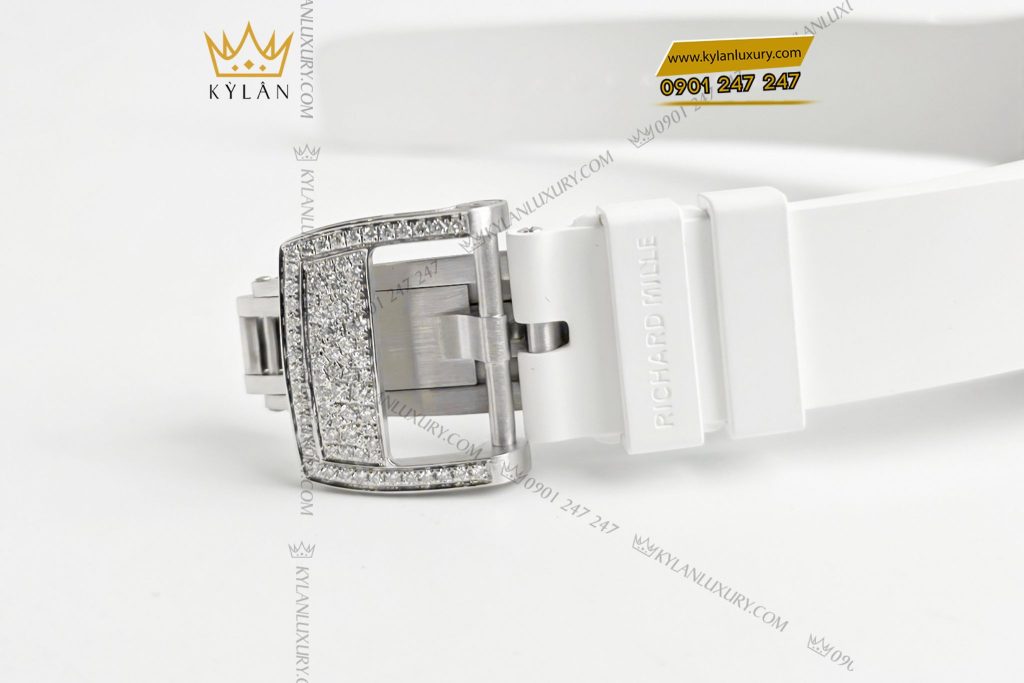 Kỳ Lân Luxury Dong ho Richard Mille RM 07 01 White Gold Diamond Pave 4 Đồng hồ Richard Mille RM 07-01 White Gold Diamond Pave