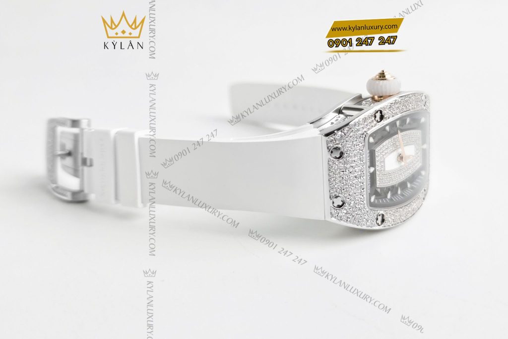 Kỳ Lân Luxury Dong ho Richard Mille RM 07 01 White Gold Diamond Pave 5 Đồng hồ Richard Mille RM 07-01 White Gold Diamond Pave