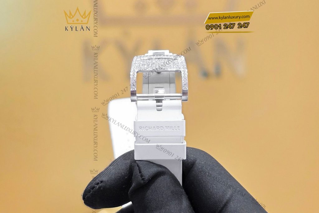 Kỳ Lân Luxury Dong ho Richard Mille RM 07 01 White Gold Diamond Pave 7 Đồng hồ Richard Mille RM 07-01 White Gold Diamond Pave
