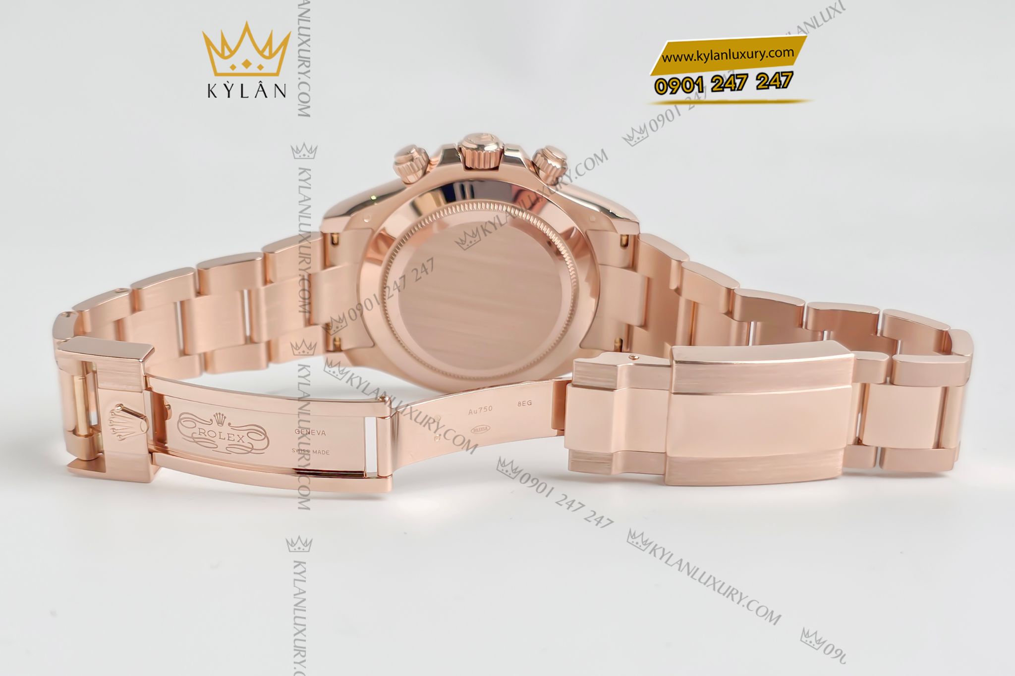 Kỳ Lân Luxury Dong ho Rolex Cosmograph Daytona 116505 0012 Everose Gold 1 Đồng hồ Rolex Cosmograph Daytona 116505-0012 Everose Gold mặt Sundust