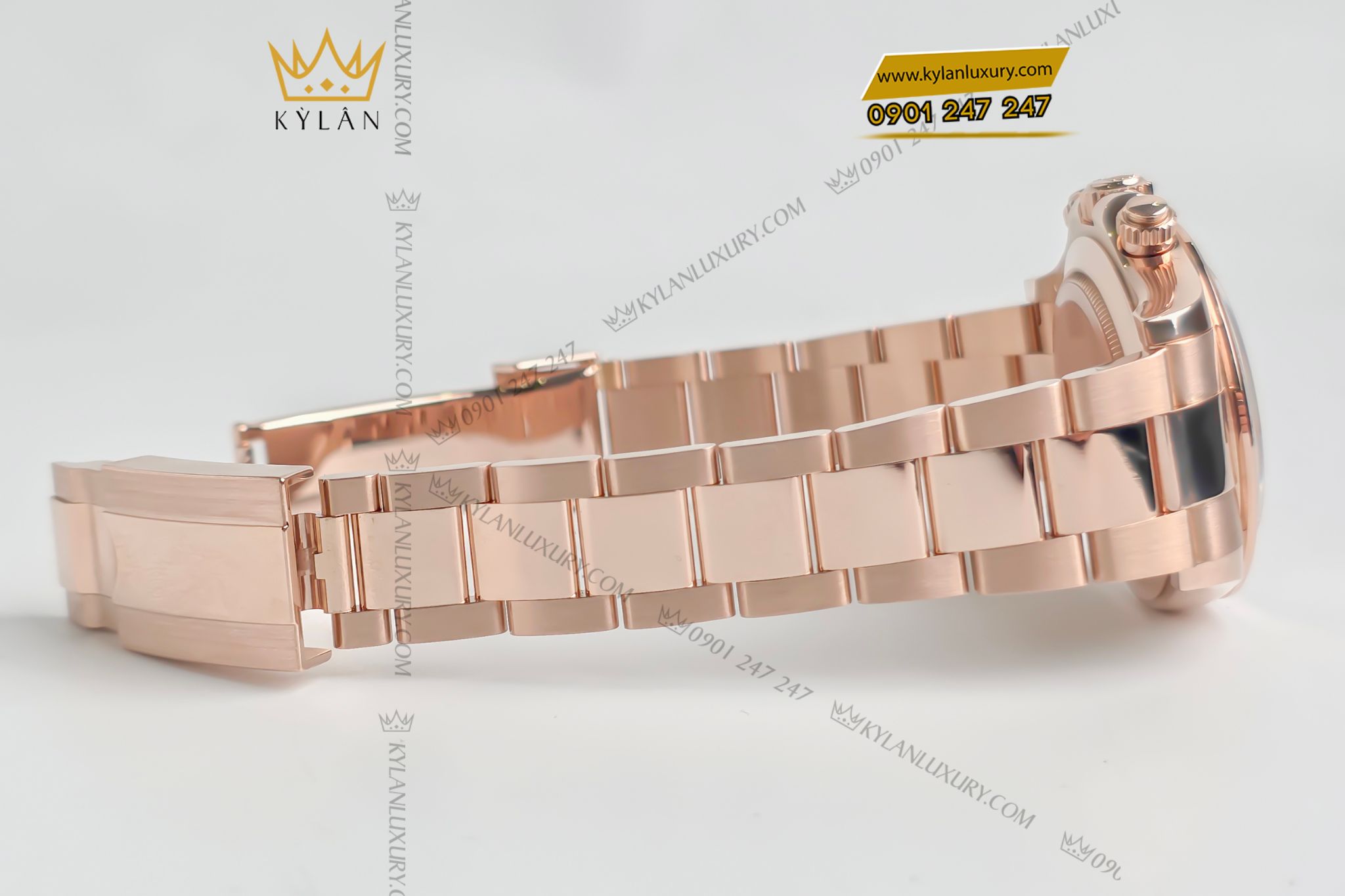 Kỳ Lân Luxury Dong ho Rolex Cosmograph Daytona 116505 0012 Everose Gold 16 Đồng hồ Rolex Cosmograph Daytona 116505-0012 Everose Gold mặt Sundust