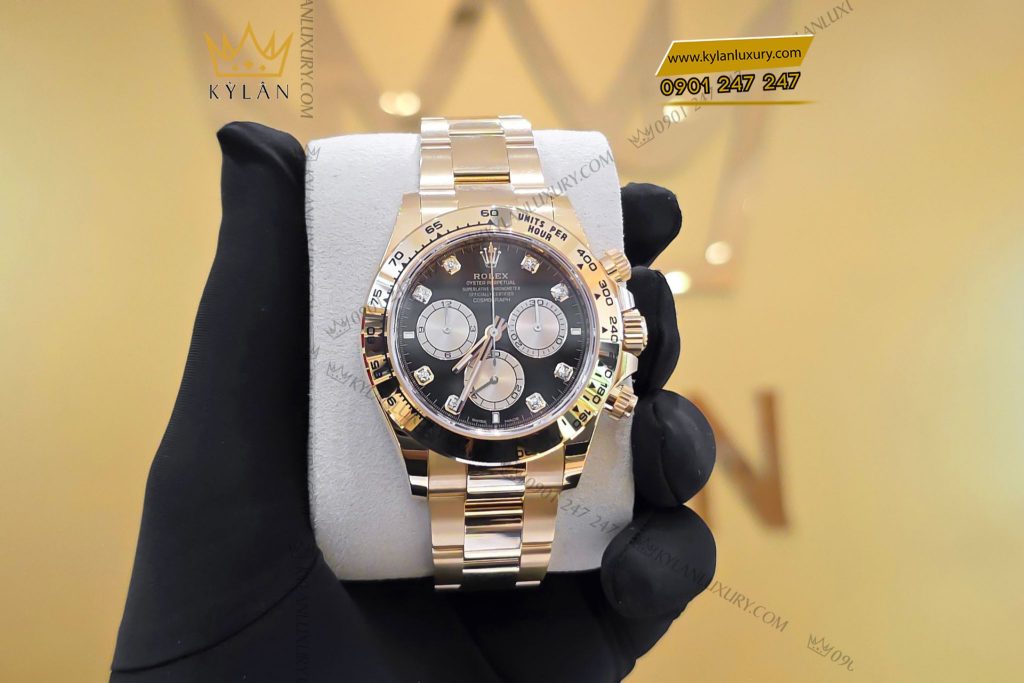 Kỳ Lân Luxury Dong ho Rolex Cosmograph Daytona 126508 0003 Yellow Gold mat den vang 10 Đồng hồ Rolex Cosmograph Daytona 126508-0003 Yellow Gold mặt đen vàng