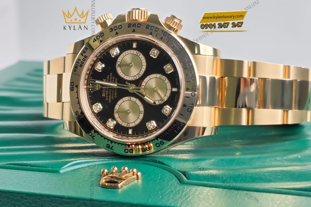 Kỳ Lân Luxury Dong ho Rolex Cosmograph Daytona 126508 0003 Yellow Gold mat den vang 11 Đồng hồ Rolex Cosmograph Daytona 126508-0003 Yellow Gold mặt đen vàng
