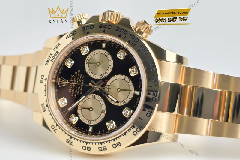 Đồng hồ Rolex Cosmograph Daytona 126508-0003 Yellow Gold mặt đen vàng