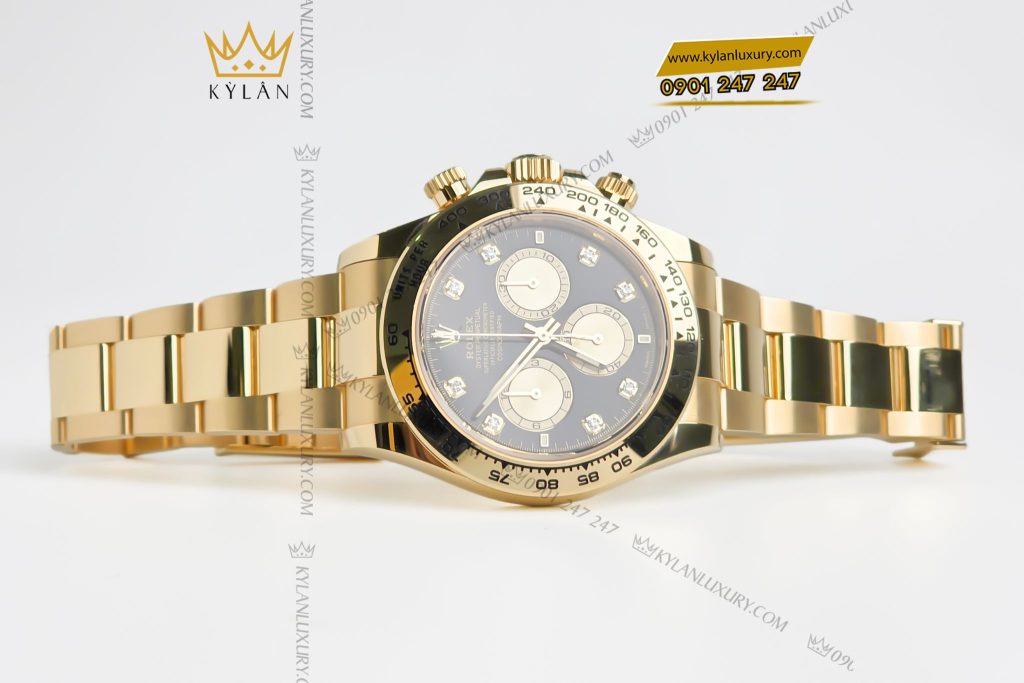 Kỳ Lân Luxury Dong ho Rolex Cosmograph Daytona 126508 0003 Yellow Gold mat den vang 8 Đồng hồ Rolex Cosmograph Daytona 126508-0003 Yellow Gold mặt đen vàng
