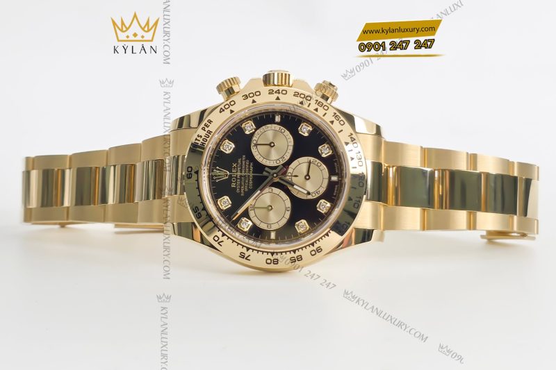 Đồng hồ Rolex Cosmograph Daytona 126508-0003 Yellow Gold mặt đen vàng