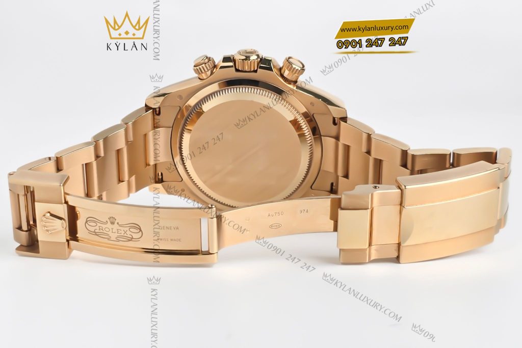 Kỳ Lân Luxury Dong ho Rolex Cosmograph Daytona 126508 mat so den vang Champagne 9 Đồng hồ Rolex Cosmograph Daytona 40 126508-0002 mặt đen vàng Champagne