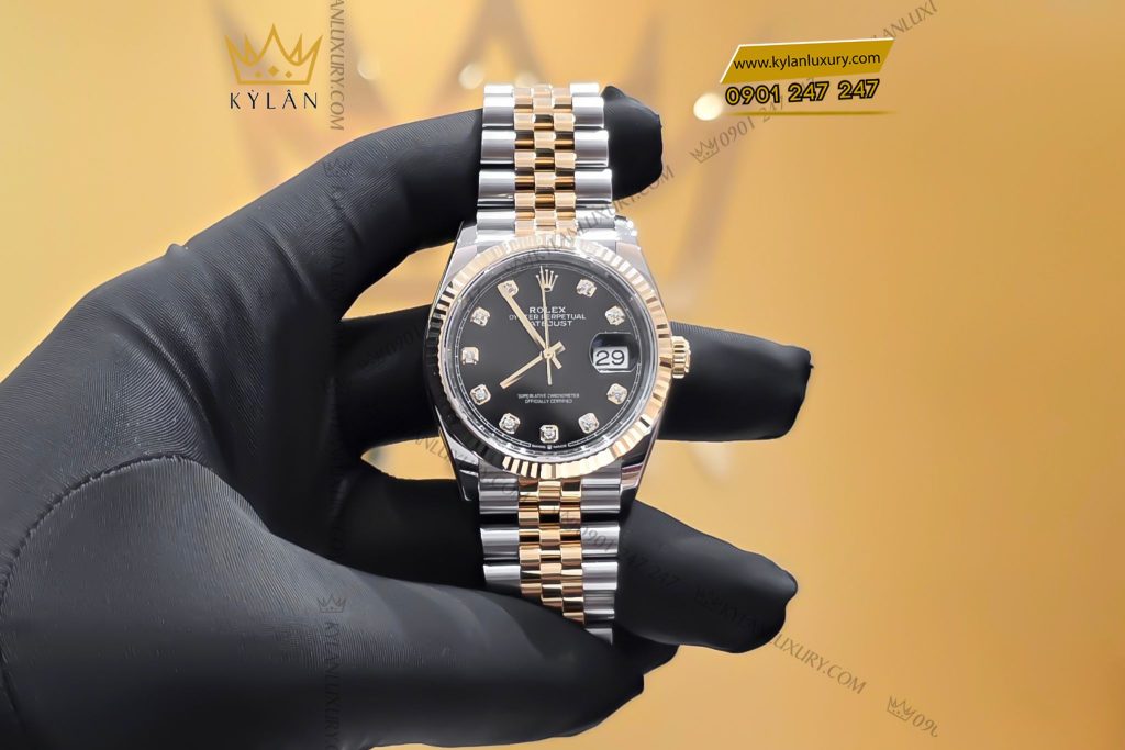 Kỳ Lân Luxury Dong ho Rolex Datejust 36126233 0021 mat so den 11 Đồng hồ Rolex Datejust 36 126233-0021 mặt số đen