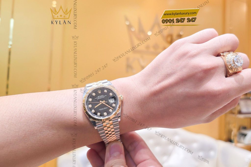 Kỳ Lân Luxury Dong ho Rolex Datejust 36126233 0021 mat so den 4 Đồng hồ Rolex Datejust 36 126233-0021 mặt số đen