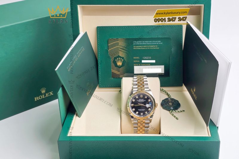 Đồng hồ Rolex Datejust 36 126233-0021 mặt số đen