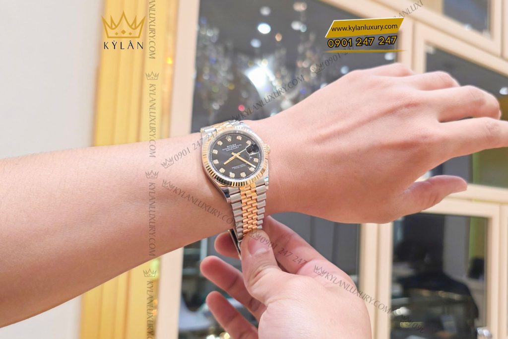 Kỳ Lân Luxury Dong ho Rolex Datejust 36126233 0021 mat so den 7 Đồng hồ Rolex Datejust 36 126233-0021 mặt số đen