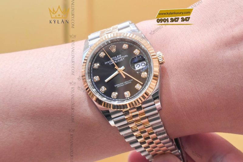 Đồng hồ Rolex Datejust 36 126233-0021 mặt số đen